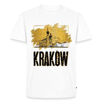 Cracovie Cracovie Pologne Ville Skyline Home Or - T-shirt Premium bio Homme - blanc - Devant - Nico (187cm)