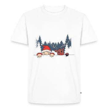 Père noël père noël - T-shirt Premium bio Homme - blanc - Devant - Nico (187cm)