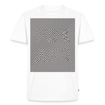 fck afd black and white - Männer Premium Bio T-Shirt - Weiß - Vorne - Nico (187cm)