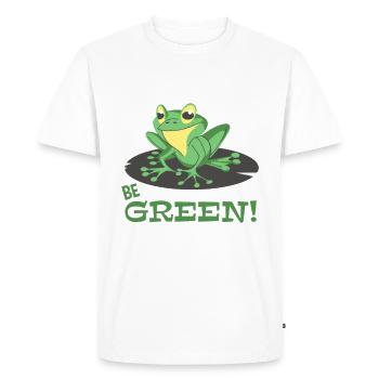 Grenouille, Be Green Animal Prince Prince biologique - T-shirt Premium bio Homme - blanc - Devant - Nico (187cm)