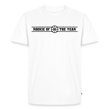 Basketball Rookie Of The Year - Men's Premium Organic T-Shirt - white - Front - Nico (187cm)