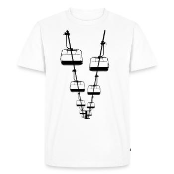 Ski ski lift Apresski mountains snow gift - Men's Premium Organic T-Shirt - white - Front - Nico (187cm)