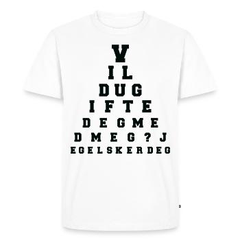 Veux-tu m'épouser une demande en mariage norvégienne - T-shirt Premium bio Homme - blanc - Devant - Nico (187cm)