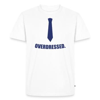 Cravate Overdressed Costume drôle Déguisement - T-shirt Premium bio Homme - blanc - Devant - Nico (187cm)