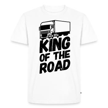 Truck Driver Truck Lorry King II - Men's Premium Organic T-Shirt - white - Front - Nico (187cm)