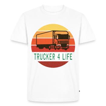 Truck driver truck lorry vintage - Men's Premium Organic T-Shirt - white - Front - Nico (187cm)