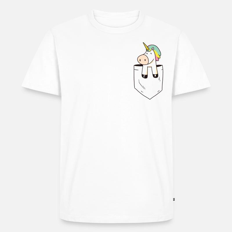Einhorn Einhörner Tasche - Männer Premium Bio T-Shirt - Weiß