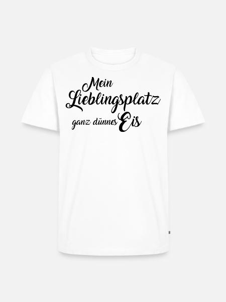 ganz dünnes Eis - Männer Premium Bio T-Shirt - Weiß