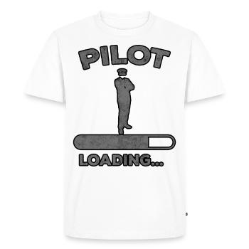 Airplane Pilot Flying Training I Gift - Men's Premium Organic T-Shirt - white - Front - Nico (187cm)
