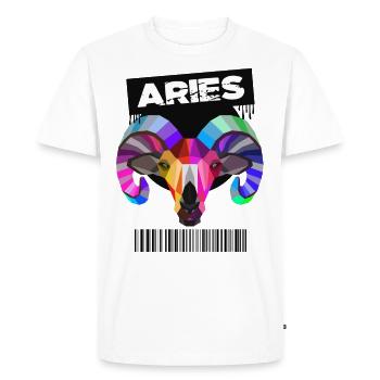 Aries - Widder - Geometric Art - Men's Premium Organic T-Shirt - white - Front - Nico (187cm)