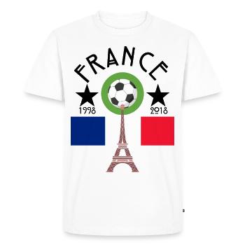 France coupe du monde - T-shirt Premium bio Homme - blanc - Devant - Nico (187cm)