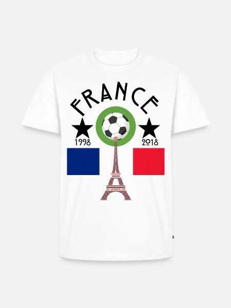 Frankreich WM - Männer Premium Bio T-Shirt - Weiß