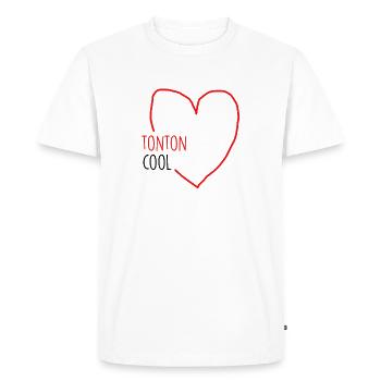 tonton cool - T-shirt Premium bio Homme - blanc - Devant - Nico (187cm)