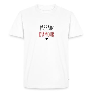 parrain2 - T-shirt Premium bio Homme - blanc - Devant - Nico (187cm)