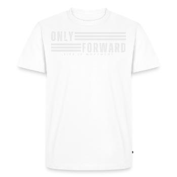 ONLY FORWARD - Men's Premium Organic T-Shirt - white - Front - Nico (187cm)