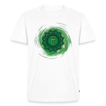 Quatrième chakra d’Anahata - T-shirt Premium bio Homme - blanc - Devant - Nico (187cm)