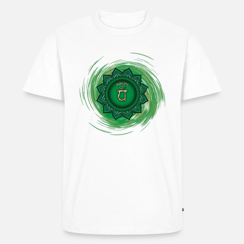 Anahata Viertes Chakra - Männer Premium Bio T-Shirt - Weiß