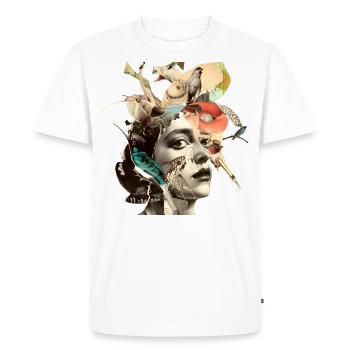 Mouche Robin Mouche - T-shirt Premium bio Homme - blanc - Devant - Nico (187cm)