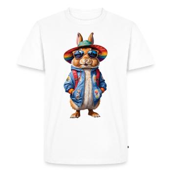 Easter Bunny Colorful, Cute and Cute for Easter - Men's Premium Organic T-Shirt - white - Front - Nico (187cm)