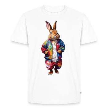 Easter Bunny Colorful, Cute and Cute for Easter - Men's Premium Organic T-Shirt - white - Front - Nico (187cm)
