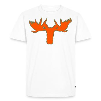 Tête d’orignal – la majesté des forêts scandinaves - T-shirt Premium bio Homme - blanc - Devant - Nico (187cm)