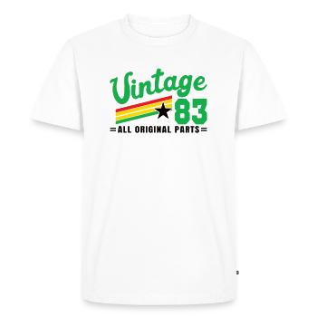 1983 Anniversaire Vintage Toutes les pièces d’origine Non III - T-shirt Premium bio Homme - blanc - Devant - Nico (187cm)