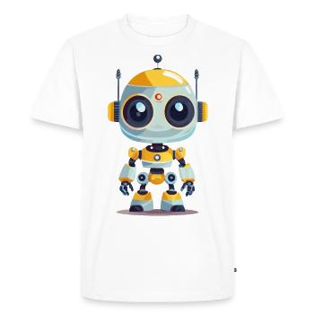 A cute robot - Men's Premium Organic T-Shirt - white - Front - Nico (187cm)