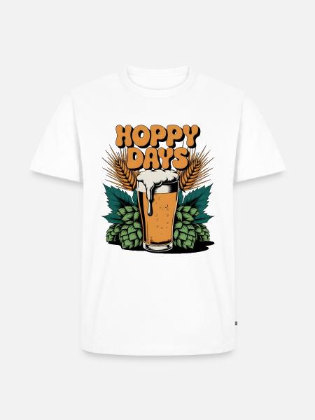 Hoppy Days - Männer Premium Bio T-Shirt - Weiß