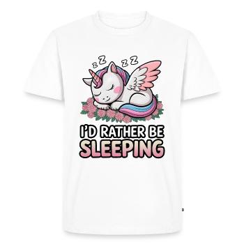 I'd Rather Be Sleeping - Men's Premium Organic T-Shirt - white - Front - Nico (187cm)