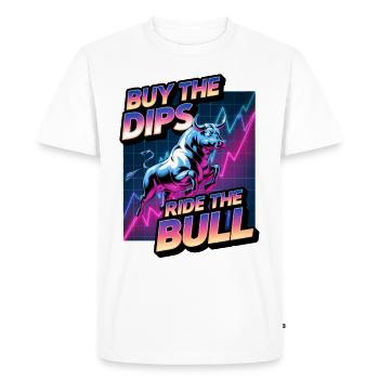 Acheter Les Dips Ride Le Taureau - T-shirt Premium bio Homme - blanc - Devant - Nico (187cm)