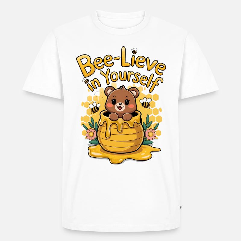 Bee-Lieve In Dir Selbst - Männer Premium Bio T-Shirt - Weiß