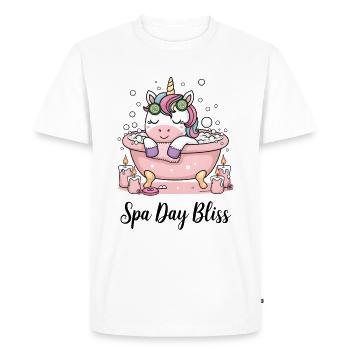 Spa Day Bliss. - Men's Premium Organic T-Shirt - white - Front - Nico (187cm)