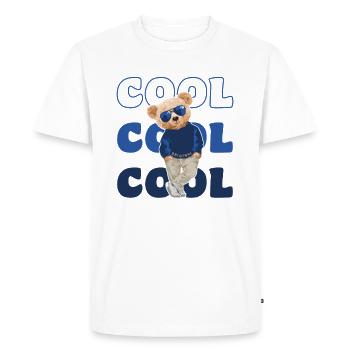 Cool Teddy Bear with Sunglasses - Cool - Men's Premium Organic T-Shirt - white - Front - Nico (187cm)
