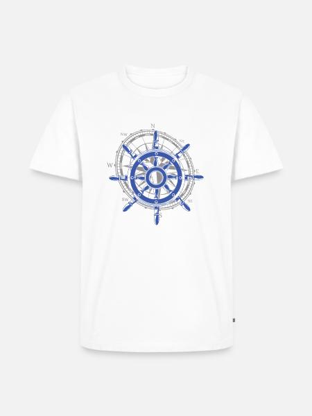 4 Capitaine Sailor Windrose - T-shirt Premium bio Homme - blanc