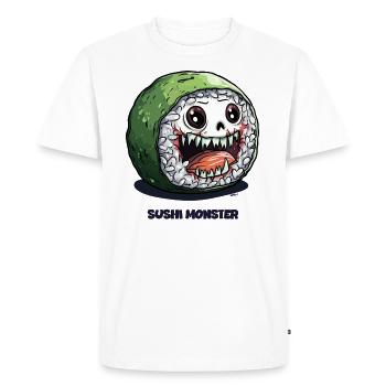 Sushi Monster - T-shirt Premium bio Homme - blanc - Devant - Nico (187cm)