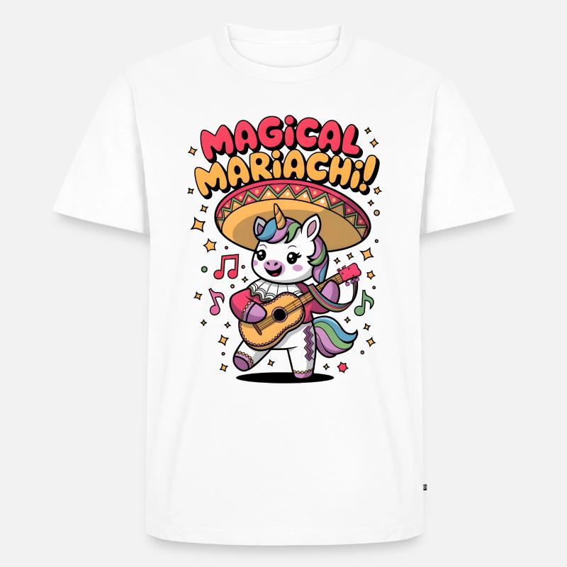 Magische Mariachi - Männer Premium Bio T-Shirt - Weiß