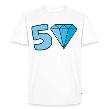 50th Birthday Diamant - Men's Premium Organic T-Shirt - white - Front - Nico (187cm)