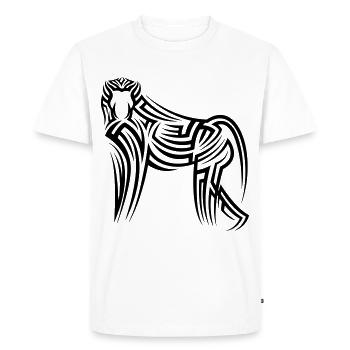 Monkey affe Tribal Tattoo - Men's Premium Organic T-Shirt - white - Front - Nico (187cm)