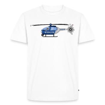 Polis Helicopter Police Helicopter - Men's Premium Organic T-Shirt - white - Front - Nico (187cm)