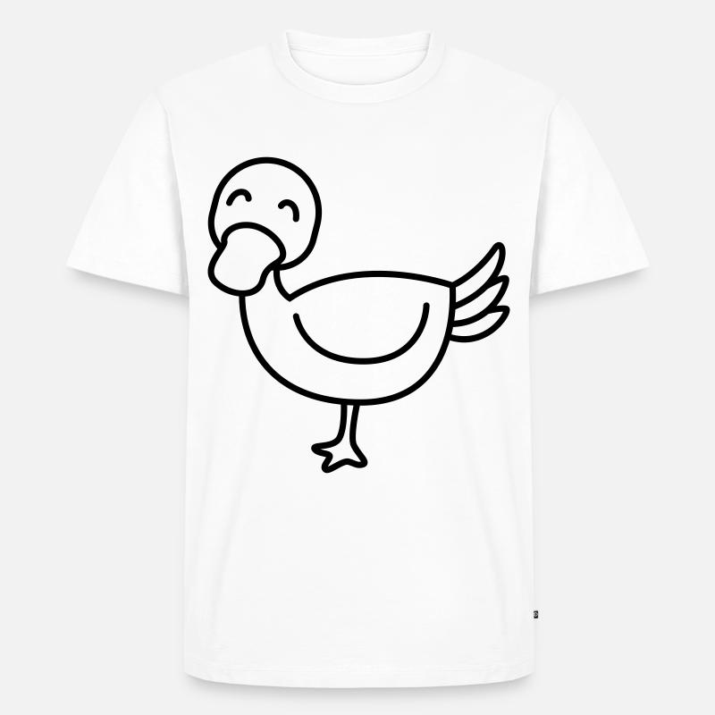 Ente Comic Tier - Männer Premium Bio T-Shirt - Weiß