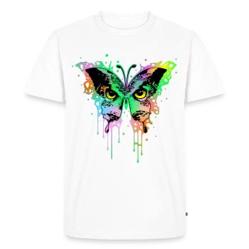 Hibou Papillon 1 - T-shirt Premium bio Homme - blanc - Devant - Nico (187cm)