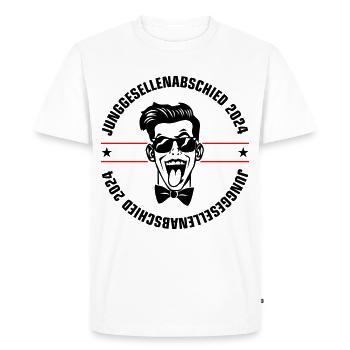 Bachelor party 2024 - Men's Premium Organic T-Shirt - white - Front - Nico (187cm)