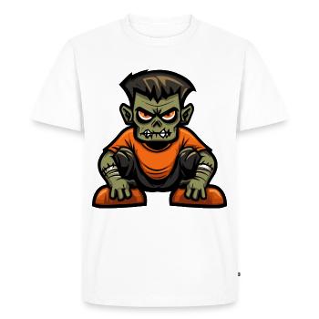 Zombie Halloween Comic - Men's Premium Organic T-Shirt - white - Front - Nico (187cm)