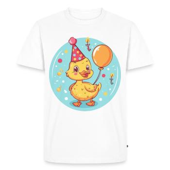 Duck Birthday Baby - Men's Premium Organic T-Shirt - white - Front - Nico (187cm)