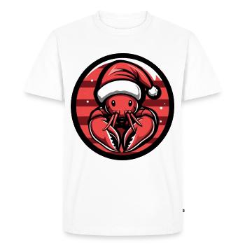Crabe homard Animal de Noël - T-shirt Premium bio Homme - blanc - Devant - Nico (187cm)