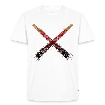 Reifenspur drapeau de l'Allemagne Swords - T-shirt Premium bio Homme - blanc - Devant - Nico (187cm)