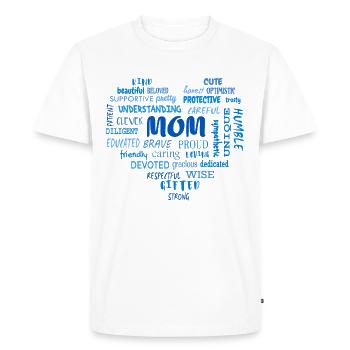 Meilleures qualités de mère et qualités de maman - T-shirt Premium bio Homme - blanc - Devant - Nico (187cm)
