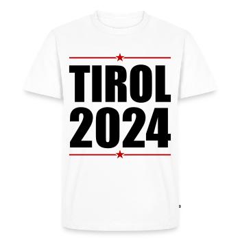 Tyrol 2024 - T-shirt Premium bio Homme - blanc - Devant - Nico (187cm)