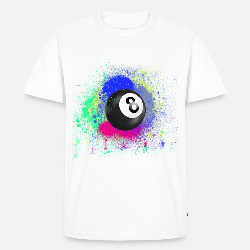 schwarze 8,billardkugel,n8,billardkugel,billard - Männer Premium Bio T-Shirt - Weiß