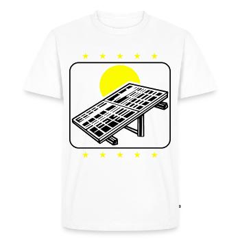 Photovoltaïque Energie solaire - T-shirt Premium bio Homme - blanc - Devant - Nico (187cm)